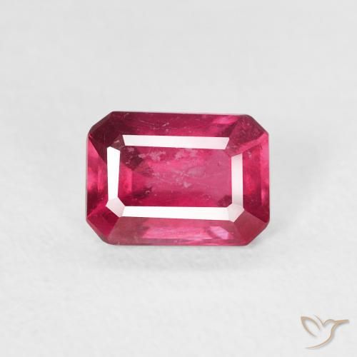 1.08ct Natural Deep Reddish Pink Ruby, Emerald Cut, VS
