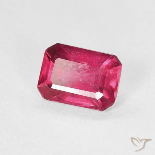 1.08 ct Red Ruby Stone, Natural Ruby in Octagon Step Cut Shape for Sale
