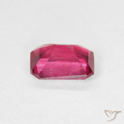 Ruby Gemstone in 6.6 x 4.8 mm Size for Sale, Ruby Stone in Deep Reddish Pink Color