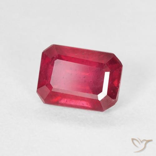 1.43 ct Red Ruby Stone, Natural Ruby in Octagon Step Cut Shape for Sale