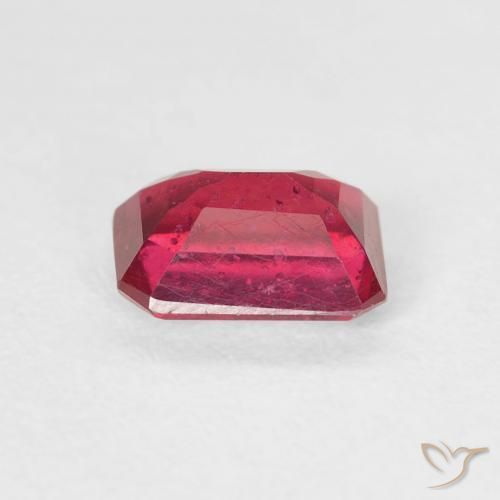 Ruby Gemstone in 7 x 5 mm (calibrated) Size for Sale, Ruby Stone in Medium Dark-Red Color