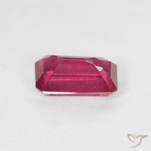 Ruby Gemstone in 7 x 4.7 mm Size for Sale, Ruby Stone in Deep Reddish Pink Color