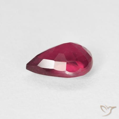 Ruby Gemstone in 7 x 5 mm (calibrated) Size for Sale, Ruby Stone in Deep Reddish Pink Color