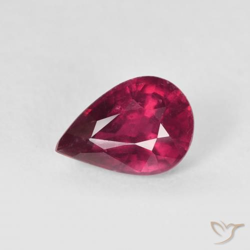 1.02ct Natural Deep Reddish Pink Ruby, Pear Shape, VS-SI
