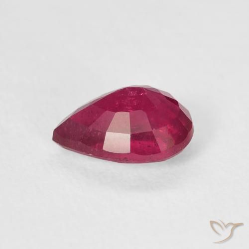 Ruby Gemstone in 7 x 5 mm (calibrated) Size for Sale, Ruby Stone in Deep Reddish Pink Color