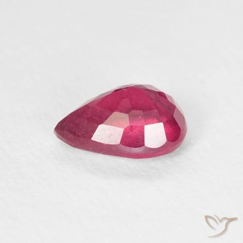 Ruby Gemstone in 7 x 5 mm (calibrated) Size for Sale, Ruby Stone in Deep Reddish Pink Color