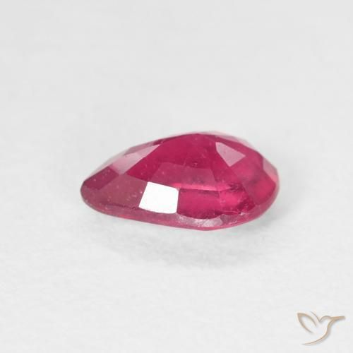 Ruby Gemstone in 7 x 5 mm (calibrated) Size for Sale, Ruby Stone in Light Red Color