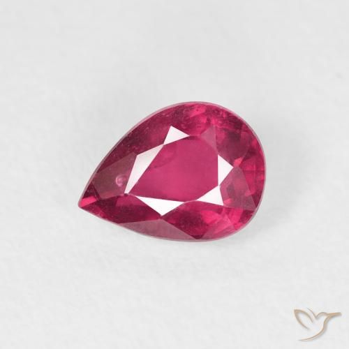 0.91ct Natural Reddish Pink Ruby, Pear Shape, VS-SI
