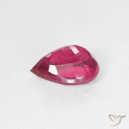 Ruby Gemstone in 7 x 5 mm (calibrated) Size for Sale, Ruby Stone in Reddish Pink Color