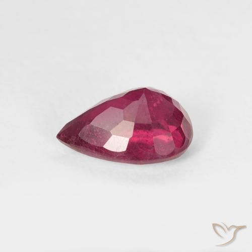 Ruby Gemstone in 6.5 x 5 mm Size for Sale, Ruby Stone in Deep Reddish Pink Color