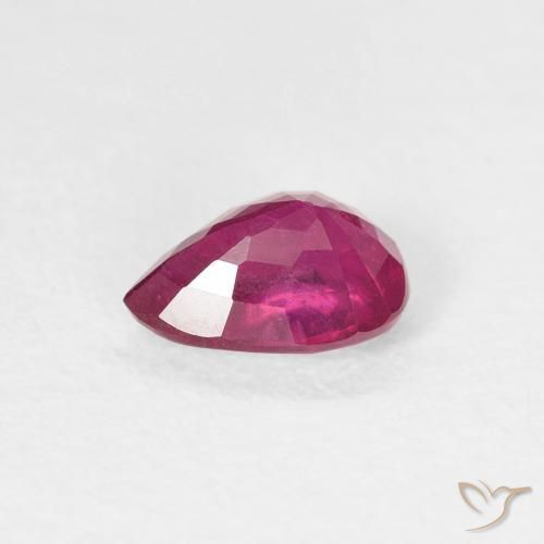 Ruby Gemstone in 6.7 x 4.9 mm Size for Sale, Ruby Stone in Light Red Color