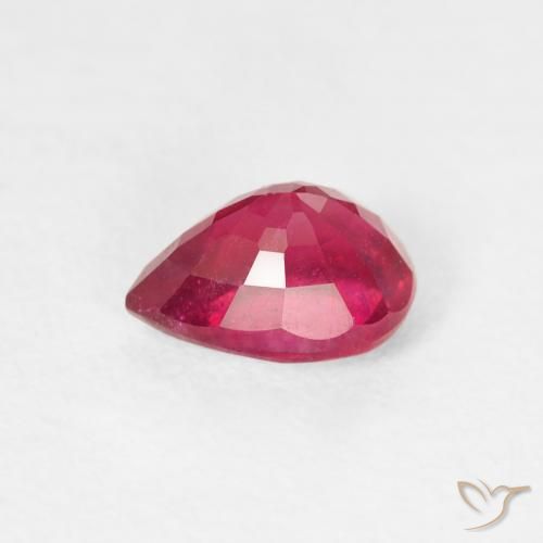 Ruby Gemstone in 7 x 5 mm (calibrated) Size for Sale, Ruby Stone in Deep Crimson Color