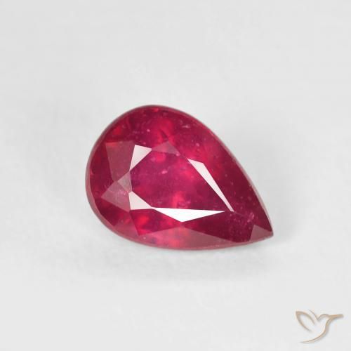 1.11ct Natural Reddish Pink Ruby, Pear Shape, VS-SI