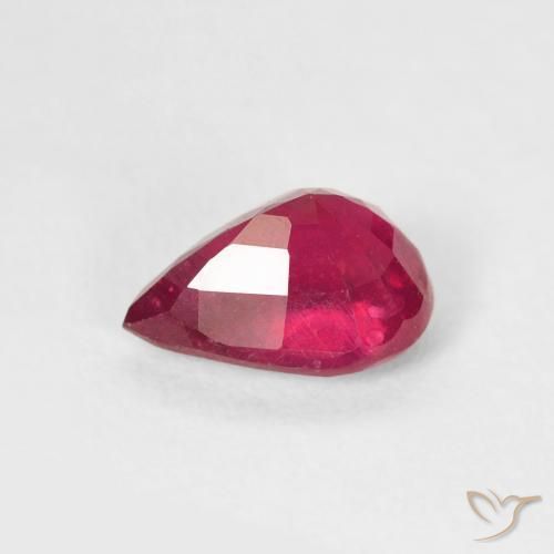 Ruby Gemstone in 7 x 5 mm (calibrated) Size for Sale, Ruby Stone in Reddish Pink Color
