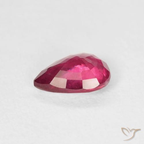 Ruby Gemstone in 7 x 5 mm (calibrated) Size for Sale, Ruby Stone in Light Red Color