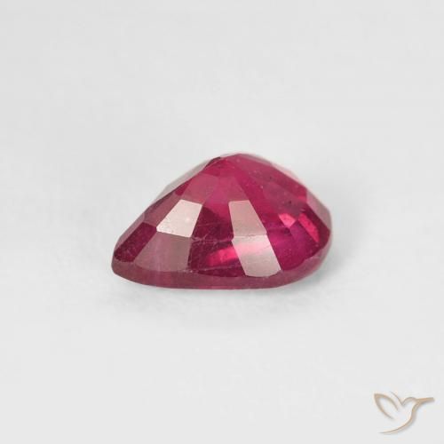 Ruby Gemstone in 6.7 x 4.9 mm Size for Sale, Ruby Stone in Pinkish Red Color