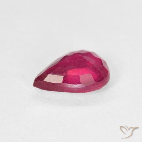 Ruby Gemstone in 7 x 5 mm (calibrated) Size for Sale, Ruby Stone in Light Red Color