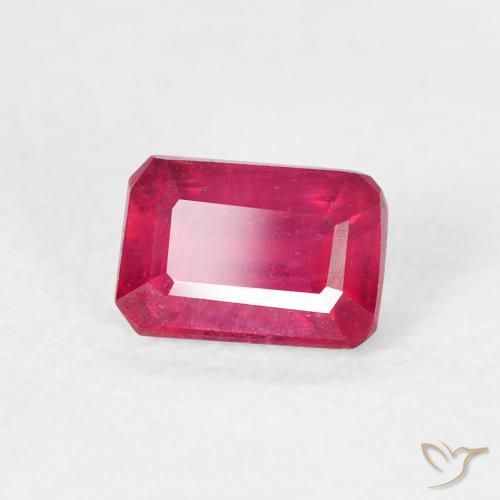 1.03 ct Red Ruby Stone, Natural Ruby in Octagon Step Cut Shape for Sale