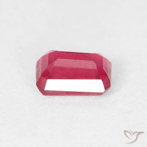 Ruby Gemstone in 6 x 4 mm (calibrated) Size for Sale, Ruby Stone in Medium Red Color