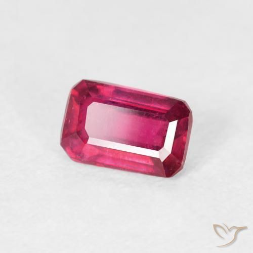 0.69 ct Red Ruby Stone, Natural Ruby in Octagon Step Cut Shape for Sale