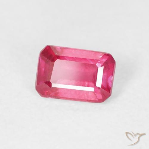 0.79 ct Red Ruby Stone, Natural Ruby in Octagon Step Cut Shape for Sale