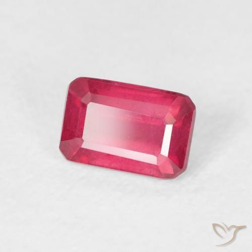 0.92 ct Red Ruby Stone, Natural Ruby in Octagon Step Cut Shape for Sale
