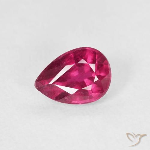 0.62ct Natural Pinkish Red Ruby, Pear Shape, VS-SI