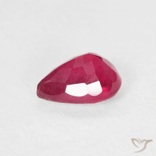Ruby Gemstone in 6.3 x 4.3 mm Size for Sale, Ruby Stone in Deep Crimson Color