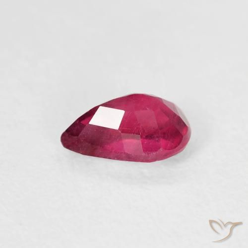 Ruby Gemstone in 6 x 4 mm (calibrated) Size for Sale, Ruby Stone in Deep Reddish Pink Color