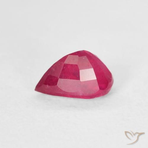 Ruby Gemstone in 6.2 x 4.2 mm Size for Sale, Ruby Stone in Deep Reddish Pink Color