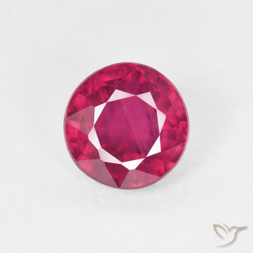1.02ct Natural Light Red Ruby, Round, VS
