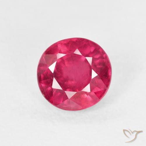 1.14ct Natural Light Red Ruby, Round, VS