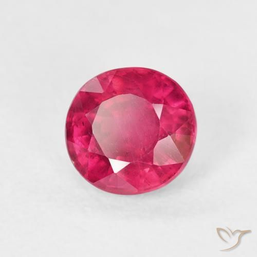 1.14 ct Red Ruby Stone, Natural Ruby in Round Facet Shape for Sale