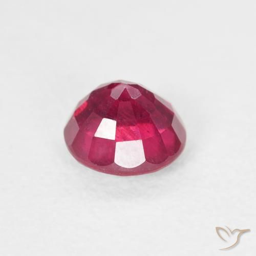 Ruby Gemstone in 5 mm (calibrated) Size for Sale, Ruby Stone in Light Red Color