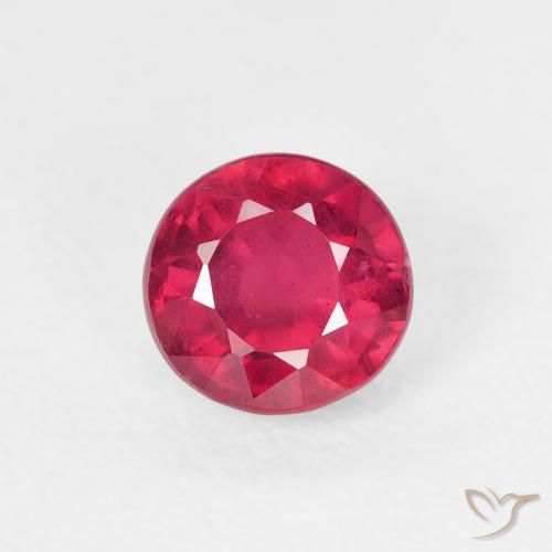 0.93ct Natural Light Red Ruby, Round, VS