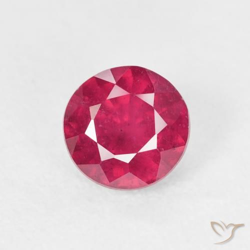 1.16ct Natural Light Red Ruby, Round, VS