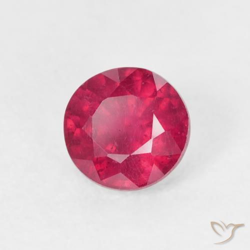 1.16 ct Red Ruby Stone, Natural Ruby in Round Facet Shape for Sale