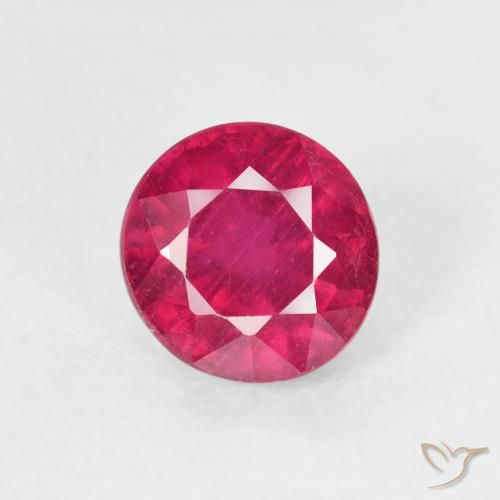 1.20ct Natural Light Red Ruby, Round, VS