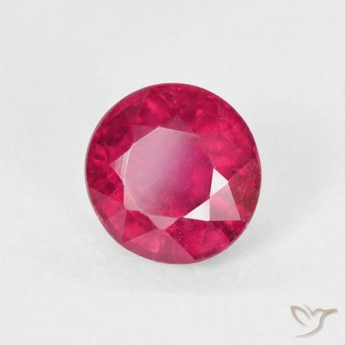 1.20 ct Red Ruby Stone, Natural Ruby in Round Facet Shape for Sale