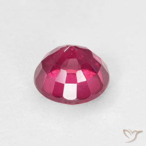 Ruby Gemstone in 6 mm (calibrated) Size for Sale, Ruby Stone in Light Red Color