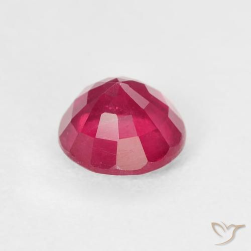 Ruby Gemstone in 6 mm (calibrated) Size for Sale, Ruby Stone in Medium Dark-Red Color