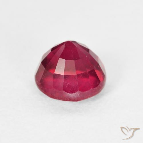 Ruby Gemstone in 5.7 mm Size for Sale, Ruby Stone in Medium Red Color