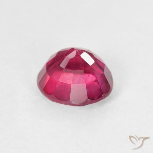 Ruby Gemstone in 5.8 mm Size for Sale, Ruby Stone in Deep Reddish Pink Color