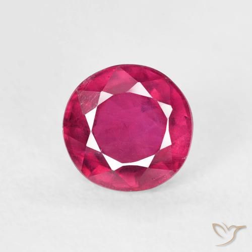 1.24ct Natural Light Red Ruby, Round, VS