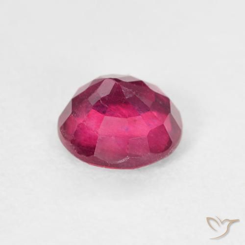 Ruby Gemstone in 6 mm (calibrated) Size for Sale, Ruby Stone in Light Red Color