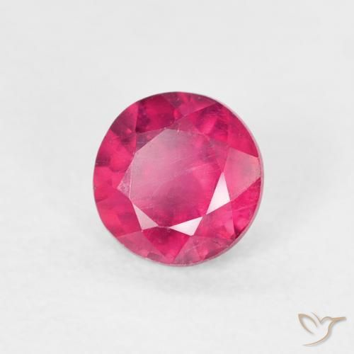 1.00 ct Red Ruby Stone, Natural Ruby in Round Facet Shape for Sale