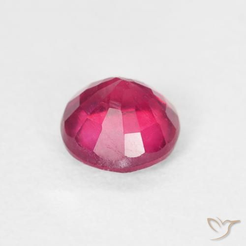 Ruby Gemstone in 5.5 mm (calibrated) Size for Sale, Ruby Stone in Light Red Color