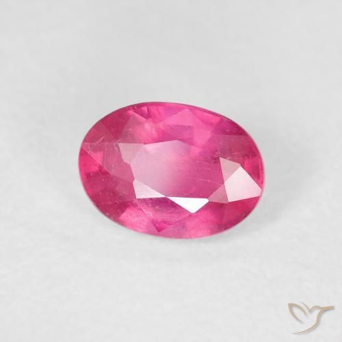 1.27 ct Pink Ruby Stone, Natural Ruby in Oval Facet Shape for Sale