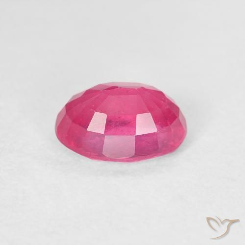 Ruby Gemstone in 7 x 5 mm (calibrated) Size for Sale, Ruby Stone in Deep Magenta Color