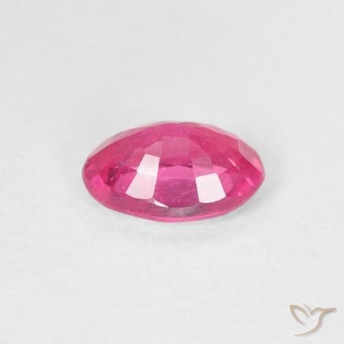 Ruby Gemstone in 7 x 5 mm (calibrated) Size for Sale, Ruby Stone in Hot Pink Color